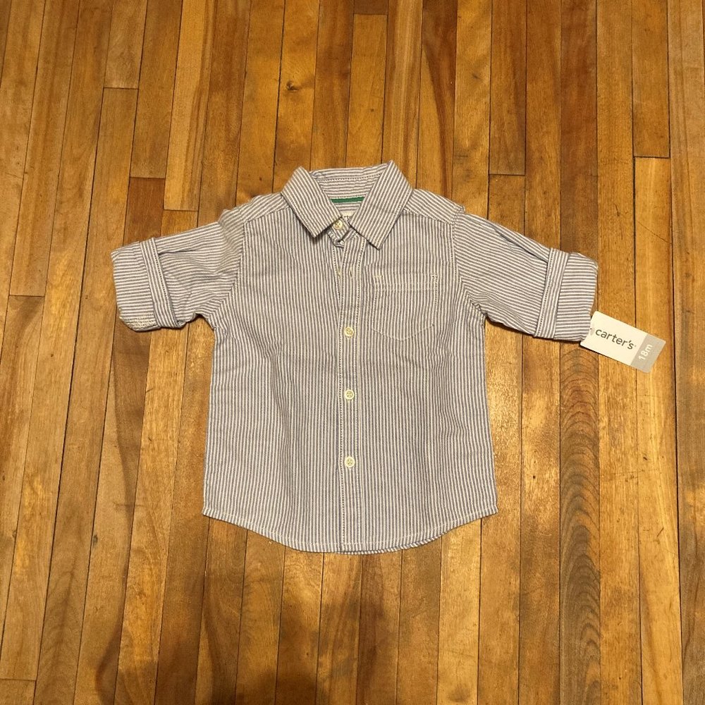 Boys Pinstripe Dress Shirt